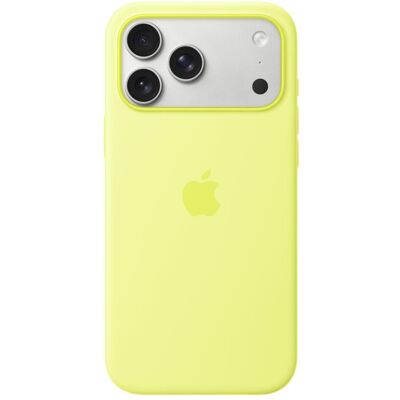Silicone Case with MagSafe (Apple iPhone 17 Pro Max), Coque pour téléphone portable, Jaune Silicone Case with MagSafe (Apple iPhone 17 Pro Max), Coque pour téléphone portable, Jaune