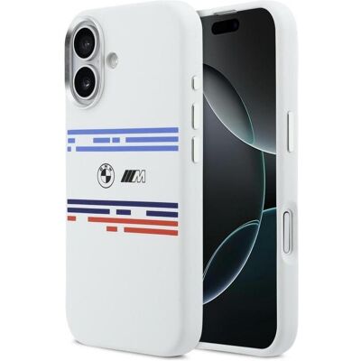 BMW M Silicon Line Horizontal MagSafe Case pour iPhone 17 Blanc (Apple iPhone 17), Coque pour téléphone portable, Blanc BMW M Silicon Line Horizontal MagSafe Case pour iPhone 17 Blanc (Apple iPhone 17), Coque pour téléphone portable, Blanc