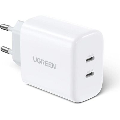 Chargeur Murale Ugreen 2x USB-C 40W - Charge Rapide Chargeur Murale Ugreen 2x USB-C 40W - Charge Rapide