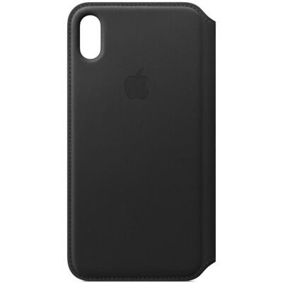 Étui folio en cuir (Apple iPhone XS Max), Coque pour téléphone portable, Noir Étui folio en cuir (Apple iPhone XS Max), Coque pour téléphone portable, Noir