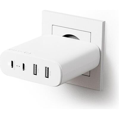 Alogic WCG4X100 Chargeur USB 4 Ports - Blanc - Chargeur Alogic WCG4X100 Chargeur USB 4 Ports - Blanc - Chargeur