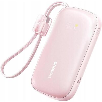 Baseus Banque d'alimentation EnerFill FC21 QPow 3 Ultra, 10000mAh, 45W, QC + PD, rose (10000 mAh, 45 W), Chargeur de secours, Pink Baseus Banque d'alimentation EnerFill FC21 QPow 3 Ultra, 10000mAh, 45W, QC + PD, rose (10000 mAh, 45 W), Chargeur de secours, Pink