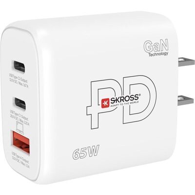 Skross Power Charger (65 W, 3 ports), Chargeur USB, Blanc Skross Power Charger (65 W, 3 ports), Chargeur USB, Blanc