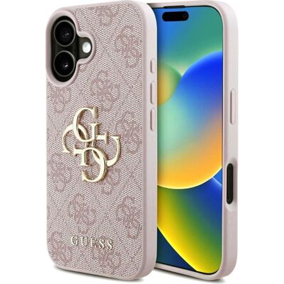 Coque Rose Guess iPhone 16 Monogramme & Logo 4G Coque Rose Guess iPhone 16 Monogramme & Logo 4G