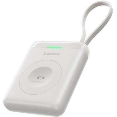 Baseus EnerFill FW11 Portable Wireless Charger for Apple Watch with Built-in Cable 5W White (5 W), Chargeur sans fil, Blanc Baseus EnerFill FW11 Portable Wireless Charger for Apple Watch with Built-in Cable 5W White (5 W), Chargeur sans fil, Blanc