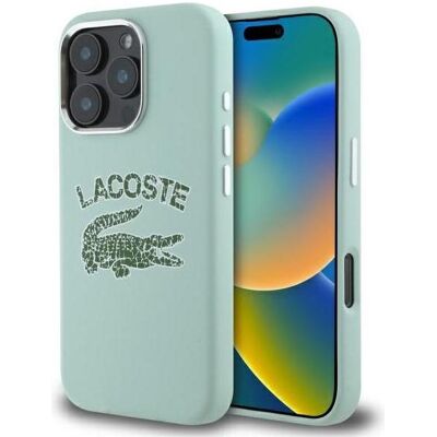 Lacoste LCHMP16LUCRA iPhone 16 Pro 6.3" amande hardcase Silicone Cracked Logo MagSafe (Apple iPhone 16 Pro), Coque pour téléphone portable, Vert Lacoste LCHMP16LUCRA iPhone 16 Pro 6.3" amande hardcase Silicone Cracked Logo MagSafe (Apple iPhone 16 Pro), Coque pour téléphone portable, Vert