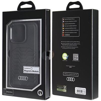 Audi Coque en cuir synthétique MagSafe iPhone 13 Pro / 13 6.1" czarny/noir AU-TPUPCMIP13P-GT/D3-BK (Apple iPhone 13, Apple iPhone 13 Pro), Coque pour téléphone portable, Noir Audi Coque en cuir synthétique MagSafe iPhone 13 Pro / 13 6.1" czarny/noir AU-TPUPCMIP13P-GT/D3-BK (Apple iPhone 13, Apple iPhone 13 Pro), Coque pour téléphone portable, Noir