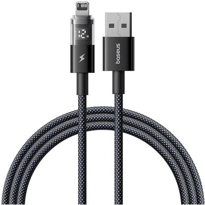 Baseus Câble USB-A vers Lightning Display 2, 18W, 2.4A, 2m, Noir (2 m, USB 3.2 Gen 1, 18 W), Câble USB Baseus Câble USB-A vers Lightning Display 2, 18W, 2.4A, 2m, Noir (2 m, USB 3.2 Gen 1, 18 W), Câble USB