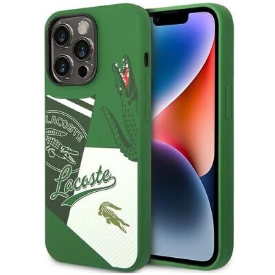 Lacoste Hardcase Liquid Silicone Patchwork pour Apple iPhone 14 Pro - vert (Apple iPhone 14 Pro), Coque pour téléphone portable, Vert Lacoste Hardcase Liquid Silicone Patchwork pour Apple iPhone 14 Pro - vert (Apple iPhone 14 Pro), Coque pour téléphone portable, Vert
