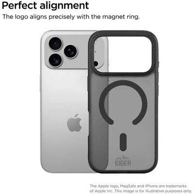Eiger Blizzard (Apple iPhone 17 Pro Max), Coque pour téléphone portable, Noir, Transparent Eiger Blizzard (Apple iPhone 17 Pro Max), Coque pour téléphone portable, Noir, Transparent