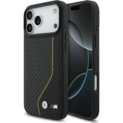 BMW Case M Carbon Line & Logo MagSafe for iPhone 17 Pro Max yellow (Apple iPhone 17 Pro Max), Coque pour téléphone portable, Noir, Jaune BMW Case M Carbon Line & Logo MagSafe for iPhone 17 Pro Max yellow (Apple iPhone 17 Pro Max), Coque pour téléphone portable, Noir, Jaune