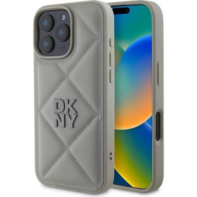 Coque Protectrice Matelassée pour iPhone 16 Pro Max Gris Coque Protectrice Matelassée pour iPhone 16 Pro Max Gris