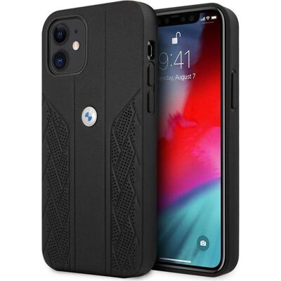 BMW Étui BMHCP12SRSPPK iPhone 12 mini 5,4" czarny/black hardcase Leather Curve Perforate (Apple iPhone 12 mini), Coque pour téléphone portable, Noir BMW Étui BMHCP12SRSPPK iPhone 12 mini 5,4" czarny/black hardcase Leather Curve Perforate (Apple iPhone 12 mini), Coque pour téléphone portable, Noir