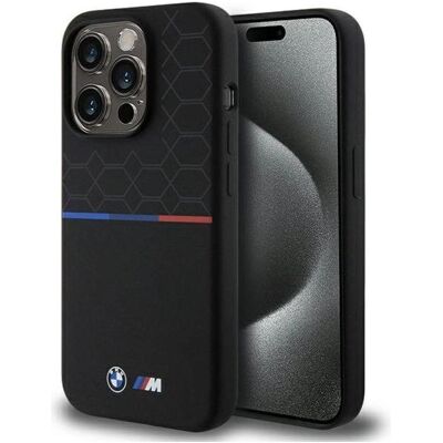 BMW BMHMP15L22SMPK iPhone 15 Pro 6.1" czarny/black hardcase M Silicone Pattern MagSafe (Apple iPhone 15 Pro), Coque pour téléphone portable, Noir BMW BMHMP15L22SMPK iPhone 15 Pro 6.1" czarny/black hardcase M Silicone Pattern MagSafe (Apple iPhone 15 Pro), Coque pour téléphone portable, Noir