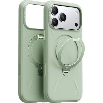 Torras Ostand Spin Softune Series (Apple iPhone 17 Pro Max), Coque pour téléphone portable, Vert Torras Ostand Spin Softune Series (Apple iPhone 17 Pro Max), Coque pour téléphone portable, Vert