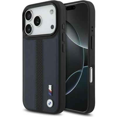 BMW Case M Perforated Stripe Logo MagSafe for iPhone 17 Pro navy blue (Apple iPhone 17 Pro), Coque pour téléphone portable, Bleu BMW Case M Perforated Stripe Logo MagSafe for iPhone 17 Pro navy blue (Apple iPhone 17 Pro), Coque pour téléphone portable, Bleu
