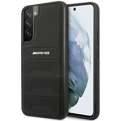 Coque en Cuir Mercedes AMG pour Samsung Galaxy S22 Plus - Étui Coque en Cuir Mercedes AMG pour Samsung Galaxy S22 Plus - Étui
