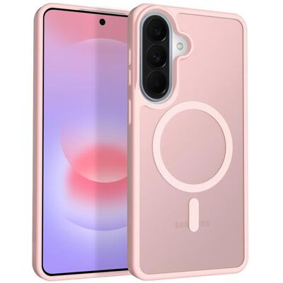 Crong Hybrid Matte Magnetic - Etui MagSafe Samsung Galaxy A37 / A36 (różowy) (Samsung Galaxy A37), Coque pour téléphone portable, Pink, Transparent Crong Hybrid Matte Magnetic - Etui MagSafe Samsung Galaxy A37 / A36 (różowy) (Samsung Galaxy A37), Coque pour téléphone portable, Pink, Transparent