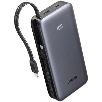 Ugreen Batterie externe 55985B PB528 20 000 mAh 30 W (grise) (20000 mAh, 30 W, 74 Wh), Chargeur de secours, Gris Ugreen Batterie externe 55985B PB528 20 000 mAh 30 W (grise) (20000 mAh, 30 W, 74 Wh), Chargeur de secours, Gris