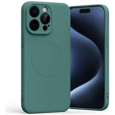 Mercury MagSafe Semi-Silicone iPhone 15 Pro Max 6,7" zielony /green (Apple iPhone 15 Pro Max), Coque pour téléphone portable, Vert Mercury MagSafe Semi-Silicone iPhone 15 Pro Max 6,7" zielony /green (Apple iPhone 15 Pro Max), Coque pour téléphone portable, Vert
