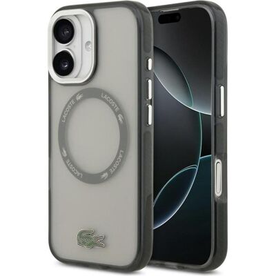 Lacoste Etui Shockproof Transparent Frosted MagSafe do iPhone 17 szary (Apple iPhone 17), Coque pour téléphone portable, Gris, Transparent Lacoste Etui Shockproof Transparent Frosted MagSafe do iPhone 17 szary (Apple iPhone 17), Coque pour téléphone portable, Gris, Transparent