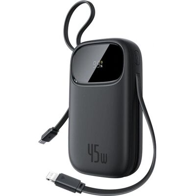 Baseus Banque d'alimentation EnerFill FC31 Qpow 3, 10000mAh, 45W, QC + PD, Noir (10000 mAh, 45 W), Chargeur de secours, Noir Baseus Banque d'alimentation EnerFill FC31 Qpow 3, 10000mAh, 45W, QC + PD, Noir (10000 mAh, 45 W), Chargeur de secours, Noir