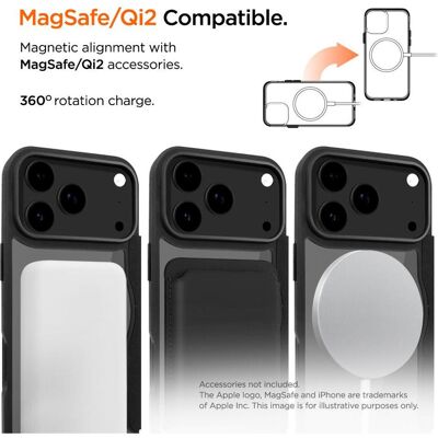 Eiger North Folio MagSafe (Apple iPhone 17 Pro Max, Apple iPhone 18 Pro Max), Coque pour téléphone portable, Noir Eiger North Folio MagSafe (Apple iPhone 17 Pro Max, Apple iPhone 18 Pro Max), Coque pour téléphone portable, Noir