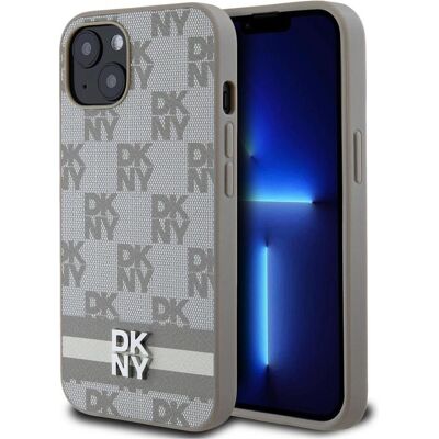 Coque DKNY pour iPhone 13 - Beige, Carreaux et Rayures Coque DKNY pour iPhone 13 - Beige, Carreaux et Rayures
