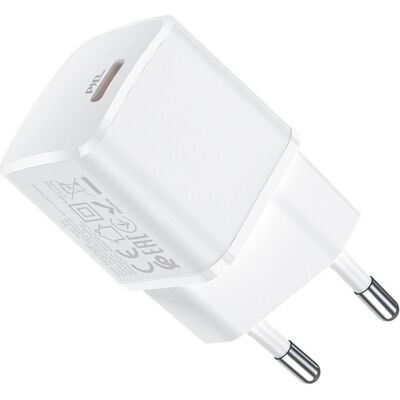 Hoco Adapter travel charger Type C PD 20W N10 white (20 W), Chargeur USB, Blanc Hoco Adapter travel charger Type C PD 20W N10 white (20 W), Chargeur USB, Blanc
