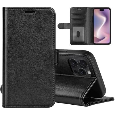 SiGN Étui portefeuille pour iPhone 16 Pro Max - Noir (Apple iPhone 16 Pro Max), Coque pour téléphone portable, Noir SiGN Étui portefeuille pour iPhone 16 Pro Max - Noir (Apple iPhone 16 Pro Max), Coque pour téléphone portable, Noir