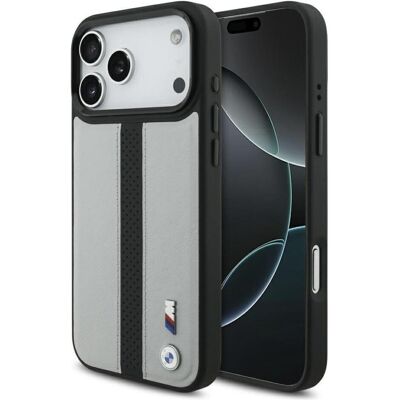 BMW Case M Perforated Stripe Logo MagSafe for iPhone 17 Pro Max gray (Apple iPhone 17 Pro Max), Coque pour téléphone portable, Argent, Gris BMW Case M Perforated Stripe Logo MagSafe for iPhone 17 Pro Max gray (Apple iPhone 17 Pro Max), Coque pour téléphone portable, Argent, Gris