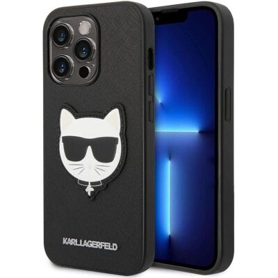 Coque Saffiano Noire Karl Lagerfeld pour iPhone 14 Pro Coque Saffiano Noire Karl Lagerfeld pour iPhone 14 Pro