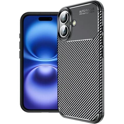 Screenguard Carbon Design Cover TPU Case (Apple iPhone 16 Plus), Coque pour téléphone portable, Noir, Gris Screenguard Carbon Design Cover TPU Case (Apple iPhone 16 Plus), Coque pour téléphone portable, Noir, Gris