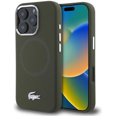 Lacoste LCHMP16XSMAB iPhone 16 Pro Max 6.9" cible/khaki étui rigide en silicone Croco Logo MagSafe (Apple iPhone 16 Pro Max), Coque pour téléphone portable, Vert Lacoste LCHMP16XSMAB iPhone 16 Pro Max 6.9" cible/khaki étui rigide en silicone Croco Logo MagSafe (Apple iPhone 16 Pro Max), Coque pour téléphone portable, Vert