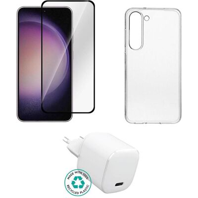 eSTUFF Kit for Samsung Galaxy S25. (Samsung Galaxy S25), Téléphone portable : film de protection, Transparent eSTUFF Kit for Samsung Galaxy S25. (Samsung Galaxy S25), Téléphone portable : film de protection, Transparent