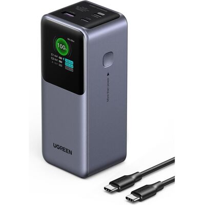 Ugreen Nexode (20000 mAh, 130 W, 72 Wh), Chargeur de secours, Gris, Noir Ugreen Nexode (20000 mAh, 130 W, 72 Wh), Chargeur de secours, Gris, Noir