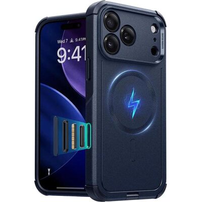 ESR - Cyber Halolock - iPhone 17 Pro Max - Blue (Apple iPhone 17 Pro Max), Coque pour téléphone portable, Bleu ESR - Cyber Halolock - iPhone 17 Pro Max - Blue (Apple iPhone 17 Pro Max), Coque pour téléphone portable, Bleu