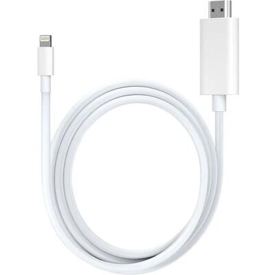 PowerGuard Lightning to HDMI Adapter Connection 2m (Lightning, HDMI), Adaptateur pour appareils mobiles, Blanc PowerGuard Lightning to HDMI Adapter Connection 2m (Lightning, HDMI), Adaptateur pour appareils mobiles, Blanc