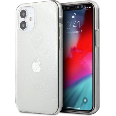 Guess Cas (Apple iPhone 12 mini), Coque pour téléphone portable, Transparent Guess Cas (Apple iPhone 12 mini), Coque pour téléphone portable, Transparent