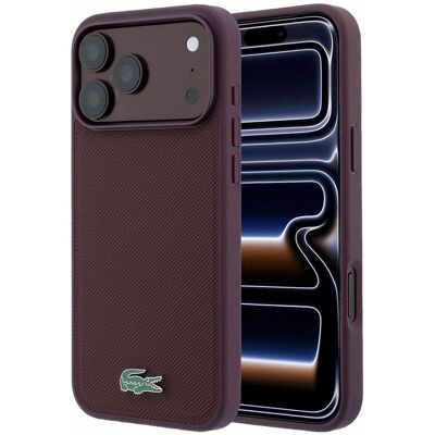 Lacoste Étui « Petit Pique » laqué avec logo MagSafe pour iPhone 18 Pro Max / 17 Pro Max, couleur bordeaux (Apple iPhone 17 Pro Max, Apple iPhone 18 Pro Max), Coque pour téléphone portable, Rouge Lacoste Étui « Petit Pique » laqué avec logo MagSafe pour iPhone 18 Pro Max / 17 Pro Max, couleur bordeaux (Apple iPhone 17 Pro Max, Apple iPhone 18 Pro Max), Coque pour téléphone portable, Rouge