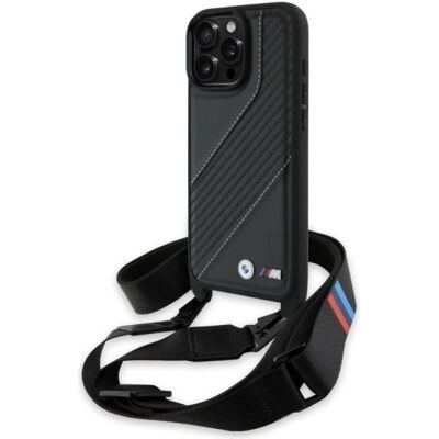 Coque BMW M Series Rayures en Carbone pour iPhone 16 Pro Max - Étui Coque BMW M Series Rayures en Carbone pour iPhone 16 Pro Max - Étui
