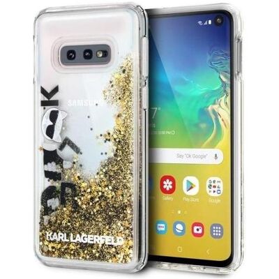 Karl Lagerfeld KLHCS10LROGO S10e G970 czarno-złoty/black & gold hard case Glitter (Samsung Galaxy S10e), Coque pour téléphone portable, Or, Noir Karl Lagerfeld KLHCS10LROGO S10e G970 czarno-złoty/black & gold hard case Glitter (Samsung Galaxy S10e), Coque pour téléphone portable, Or, Noir