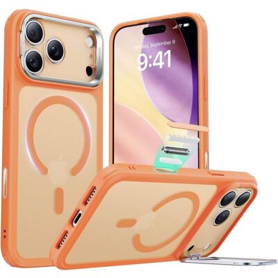 ESR Classic Hybrid Magnetic Case (Camera Control, Stash Stand), for iPhone 17 Pro, Frosted Orange (Apple iPhone 17 Pro), Coque pour téléphone portable, Orange ESR Classic Hybrid Magnetic Case (Camera Control, Stash Stand), for iPhone 17 Pro, Frosted Orange (Apple iPhone 17 Pro), Coque pour téléphone portable, Orange