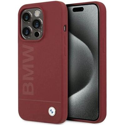 BMW BMHMP15LSLBLRE iPhone 15 Pro 6.1" czerwony/red hardcase Silicone Big Logo MagSafe (Apple iPhone 15 Pro), Coque pour téléphone portable, Rouge BMW BMHMP15LSLBLRE iPhone 15 Pro 6.1" czerwony/red hardcase Silicone Big Logo MagSafe (Apple iPhone 15 Pro), Coque pour téléphone portable, Rouge