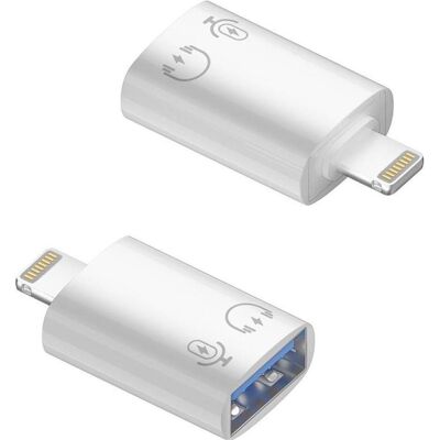 PowerGuard Adaptateur de casque Lightning USB 3.0 Charge & Data OTG (Lightning), Adaptateur pour appareils mobiles, Blanc PowerGuard Adaptateur de casque Lightning USB 3.0 Charge & Data OTG (Lightning), Adaptateur pour appareils mobiles, Blanc
