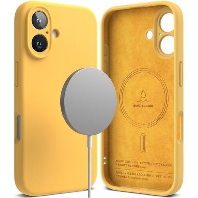Ringke Case for iPhone 16 Plus SILICONE MAGNETIC YELLOW (Apple iPhone 16 Plus), Coque pour téléphone portable, Jaune Ringke Case for iPhone 16 Plus SILICONE MAGNETIC YELLOW (Apple iPhone 16 Plus), Coque pour téléphone portable, Jaune