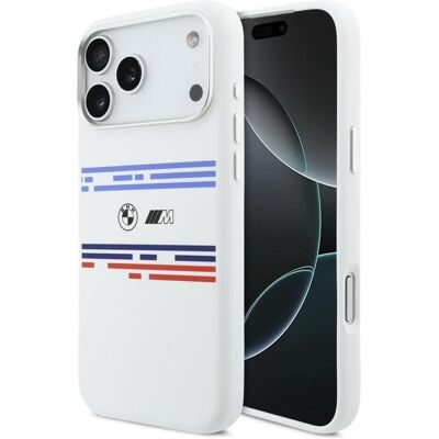 BMW M Silicon Line Horizontal MagSafe Case pour iPhone 17 Pro Max Blanc (Apple iPhone 17 Pro Max), Coque pour téléphone portable, Blanc BMW M Silicon Line Horizontal MagSafe Case pour iPhone 17 Pro Max Blanc (Apple iPhone 17 Pro Max), Coque pour téléphone portable, Blanc