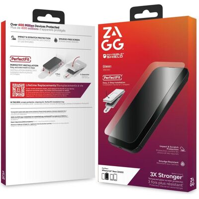 Zagg Glass+ (1 pcs, Apple iPhone Air), Téléphone portable : film de protection, Transparent Zagg Glass+ (1 pcs, Apple iPhone Air), Téléphone portable : film de protection, Transparent