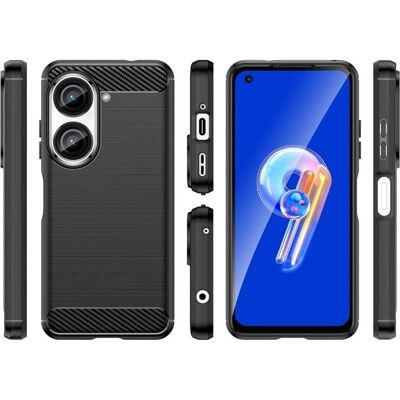Screenguard Asus Zenfone 9 Housse Carbon Brushed Soft TPU (Asus Zenfone 9), Coque pour téléphone portable, Noir Screenguard Asus Zenfone 9 Housse Carbon Brushed Soft TPU (Asus Zenfone 9), Coque pour téléphone portable, Noir