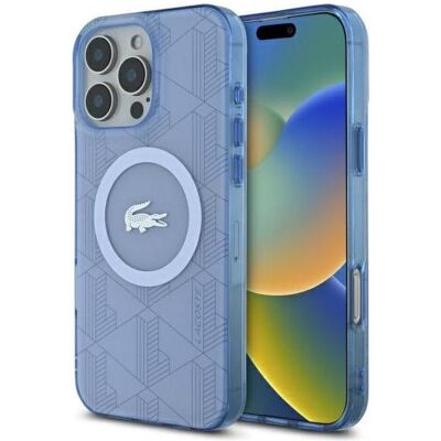 Lacoste LCHMP16LUBSLB iPhone 16 Pro 6.3" light blue hardcase IML Blend Monogram Mag (Apple iPhone 16 Pro), Coque pour téléphone portable, Bleu Lacoste LCHMP16LUBSLB iPhone 16 Pro 6.3" light blue hardcase IML Blend Monogram Mag (Apple iPhone 16 Pro), Coque pour téléphone portable, Bleu